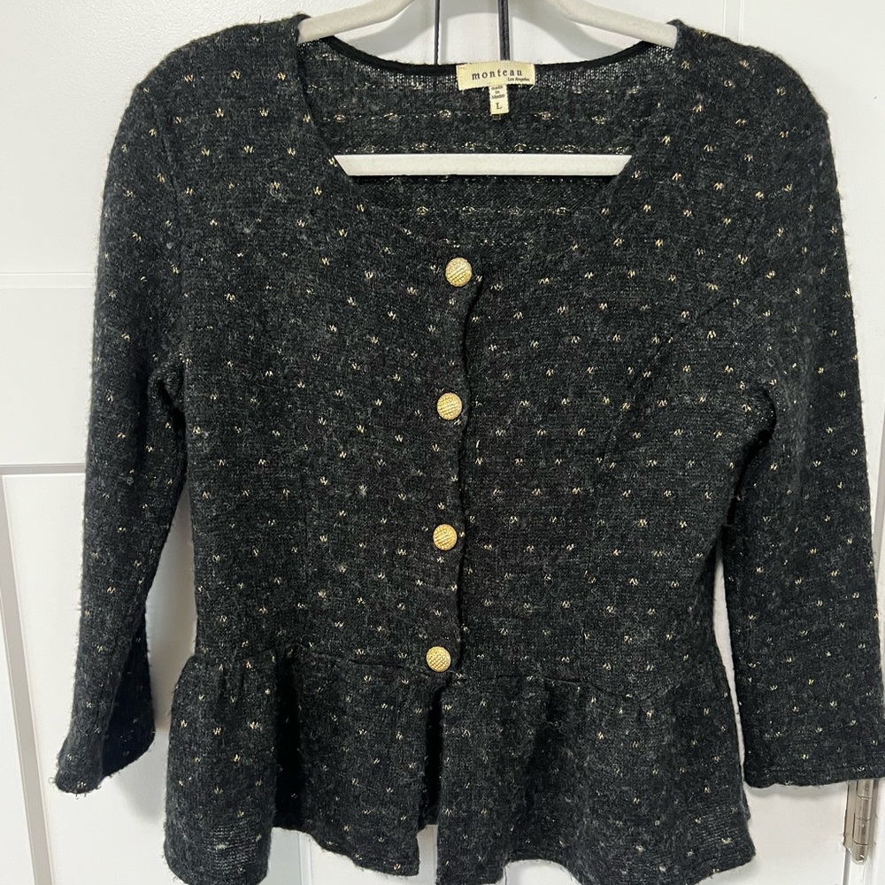 Monteau Sweater gold and blue